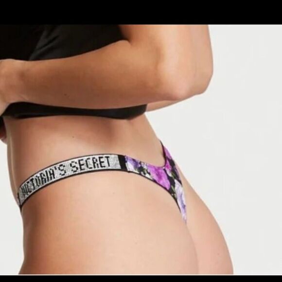 Victorias Secret Very Sexy Bling Crystal Bombshell shine strap Thong Panty XXL - Picture 1 of 5